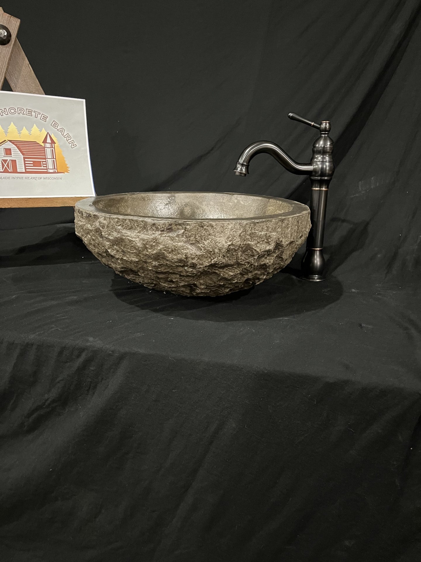 Concrete vessel sink- Cedar Brown